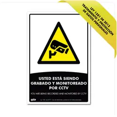 FIXSER - Señal Usted Esta Siendo Grabado Y Monitoreado 22X15Cms