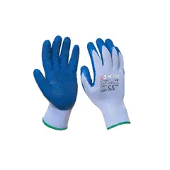 KIM - Guantes de seguridad ISSA Látex Corrugado Talla 9/L