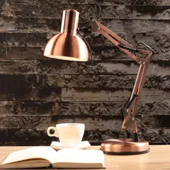 JUST HOME COLLECTION - Lámpara Escritorio Modern 1 Luz E27 Cobre