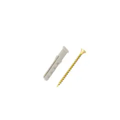 FIXSER - Chazo Estriado 5/16Pg Con Tornillo 10 X 1 1/2Pg 5 Und