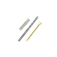 FIXSER - Chazo Estriado 3/8Pg Con Tornillo 50 Und Y Broca