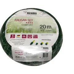 REHAU - Manguera Jardín Rausan 1/2x20M con Acoples Rápidos