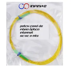 INFINITE - Set de 2 Cables Patch Cord Fibra Óptica SC/SC Simplex Monomodo 3mts PCFOAMR3
