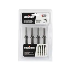 UBERMANN - Set De Puntas Para Rotomartillo Neumático x 4 Piezas