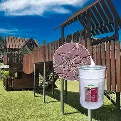 PROFILAN - Pintura para madera en exterior base solvente color teca 20 lts teoma