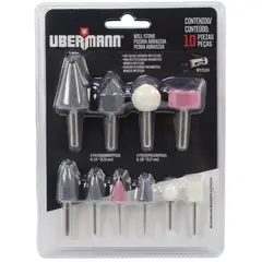UBERMANN - Kit De Fresas Para Mototool Neumático 10 Piezas