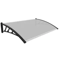 HOGGAN - Alero Hoja Doble Gris 80x115cm Soporte Negro