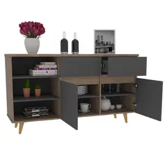 RTA DESIGN - Biffet Salem 78.4x140.1x42.1cm Miel/Plomo