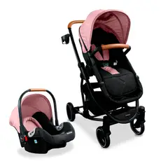 BEBESIT - Coche para Bebé con Portabebe Travel System Prima Rosado