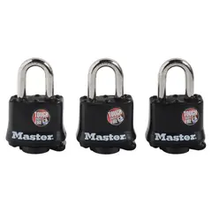 MASTERLOCK - Candado Laminado Intemperie 40Mm X 3 Und