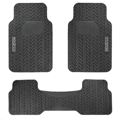 SPARCO - Tapete PVC 3 Piezas Negro