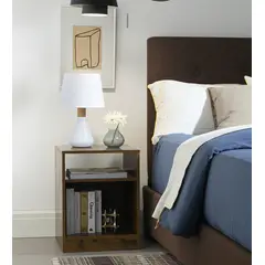 JUST HOME COLLECTION - Lámpara de Mesa Harlow con Interruptor Táctil 1 Luz E14 Blanco