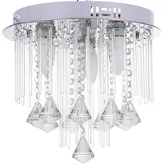 JUST HOME COLLECTION - Lámpara Techo Caldas 3 Luces E27 Multicolor Tipo Cristal