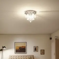 JUST HOME COLLECTION - Lámpara Techo Caldas 3 Luces E27 Multicolor Tipo Cristal