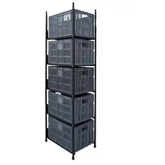 PRODALCA - Estantería 5 Canastillas Perforadas 43x61x146cm