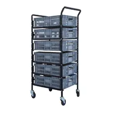 PRODALCA - Carrito 6 Canastillas 13cm Perforadas 43x61x111cm