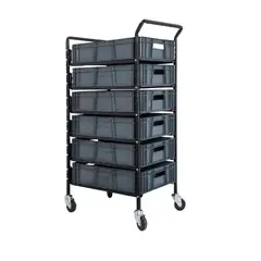 PRODALCA - Carrito 6 Canastillas 13cm Cerradas 43x61x111cm
