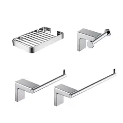 INKORPORAR - Kit 4 Accesorios baño Wasser percha+portar+taollero+jabonera