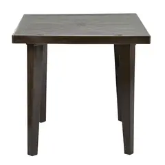 VANYPLAS - Mesa Cuadrada Plástica Wengue 75x75 Cm