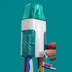 GENERICO - Dispensador de Crema Dental y 4 Cepillos Válvula