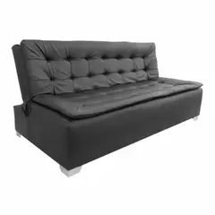 SOFA MARKET - Sofá Cama Lego 3 Puestos Ecocuero Negro
