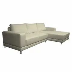 SOFA MARKET - Sofá Esquinero Carl Derecho Tela Beige