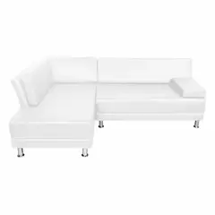 SOFA MARKET - Sofá Esquinero City Izquierdo Ecocuero Blanco