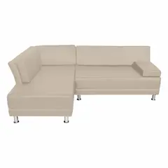 SOFA MARKET - Sofá Esquinero City Izquierdo Ecocuero Beige