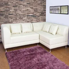 SOFA MARKET - Sofá Esquinero Domino Derecho Tela Beige