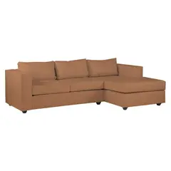 SOFA MARKET - Sofá Esquinero Kansas Derecho Tela Beige