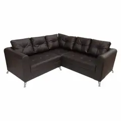 SOFA MARKET - Sofá Esquinero Sahara Ecocuero Café