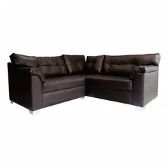 SOFA MARKET - Sofá Esquinero Star Ecocuero Café