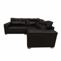 SOFA MARKET - Sofá Esquinero Ventura Ecocuero Café