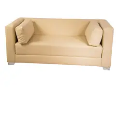 SOFA MARKET - Sofá Boca 3 Puestos Ecocuero Beige