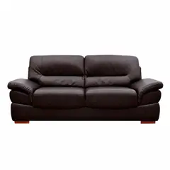 SOFA MARKET - Sofá Byron 3 Puestos Ecocuero Café