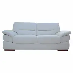 SOFA MARKET - Sofá Byron 3 Puestos Ecocuero Blanco