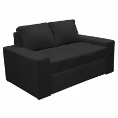 SOFA MARKET - Sofá Chicago 3 Puestos Tela Negro