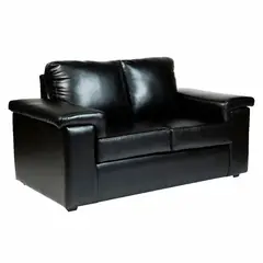 SOFA MARKET - Sofá Dania 2 Puestos Ecocuero Negro