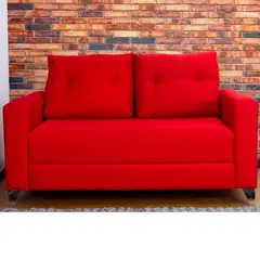 SOFA MARKET - Sofá Madison 2 Puestos Tela Rojo