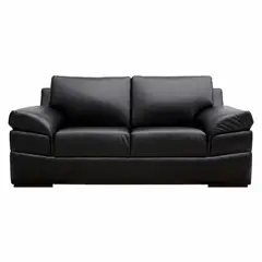 SOFA MARKET - Sofá Mara 3 Puestos Ecocuero Negro
