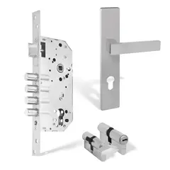 YALE - Cerradura Incrustar 4 Bulones Placa Bari