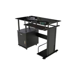 EASY - Escritorio Secretarial 100x58x75cm Metal/Vidrio/Melamina