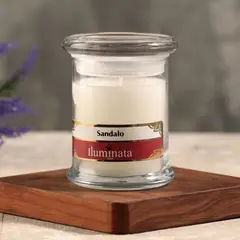 ILUMINATA - Vela Vaso 137 Gr Sándalo 7.80 X 10 Cm