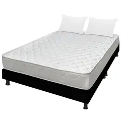 DORMILANDIA - Colchón Ultraflex King 200x200cm + Base Cama Dividida + Almohadas
