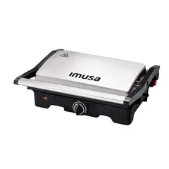 IMUSA - Sanduchera Panini Grill, Antiadherente, 180°