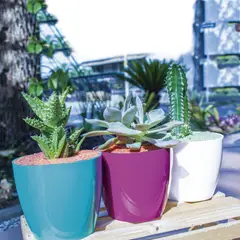 CASA BONITA - Matera Plástica Cónica Bahia 8.4x9cm Agua Marina