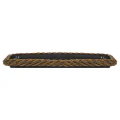 NATIVA - Bandeja Para Matera Ratán Sintético Tejido Rectangular 45x25x45cm Terracota
