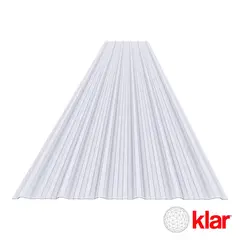 KLAR - Teja Blanca 5.9x1.13m 2mm Cresta Baja Upvc