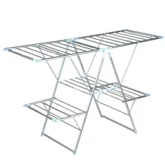 KLEINE WOLKE - Tendedero Piso Aluminio Doble 156x61.5x99cm