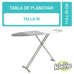 KLEINE WOLKE - Mesa de Planchar con Base Grises Kleine 114X35cm con Altura Regulable y Portaplancha